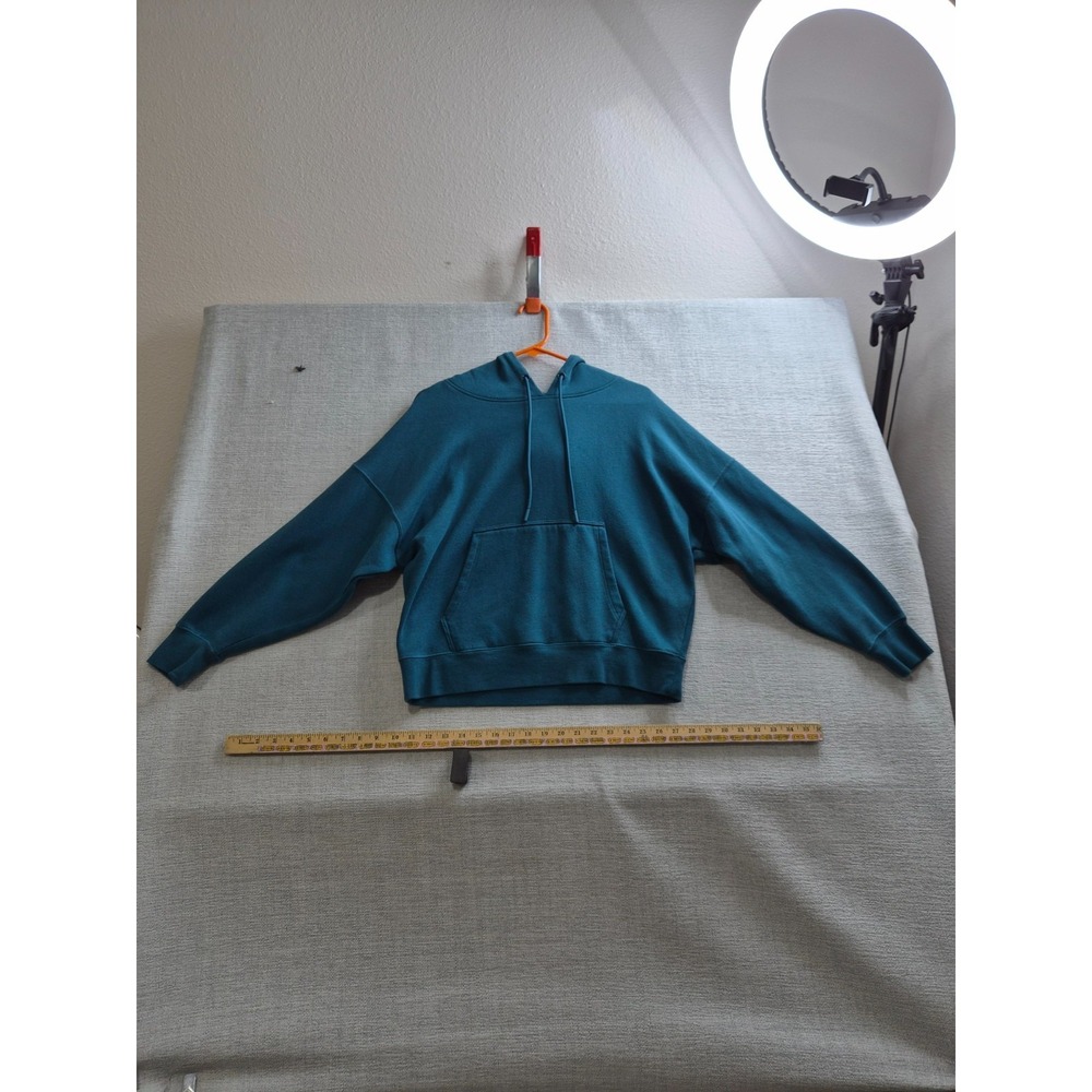 Dip Eco Friendly Hoodie Womens Medium Dark Teal Cotton Oversized Drop Shoulder